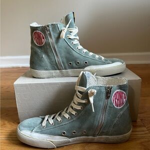 Golden Goose Francy Classic Sneakers. New in Box. 40. Military Green Suede.